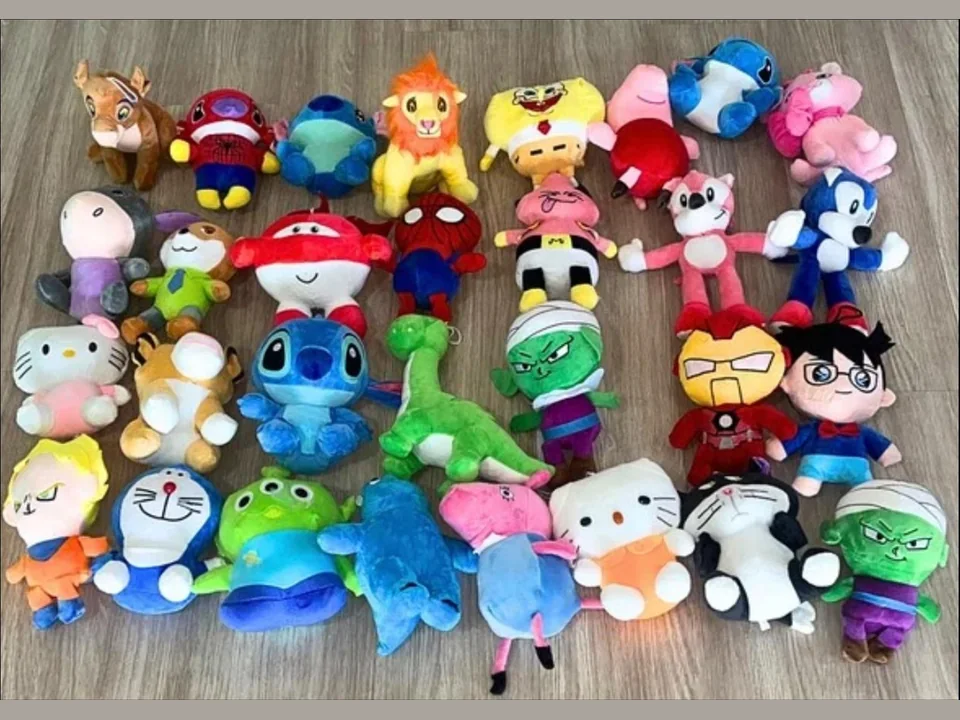 Opção de brindes com pelúcias variadas